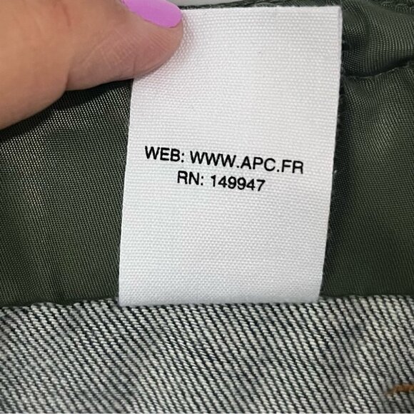 A.P.C. x Sacai Edition Indigo & Green Haru Jeans - Khaki. Size: M. NWT - Picture 8 of 16